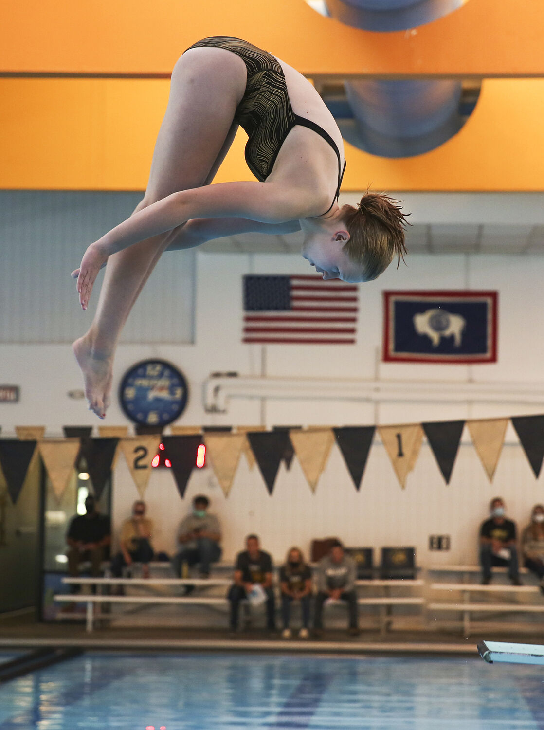 Olivia Maertens completes her first dive